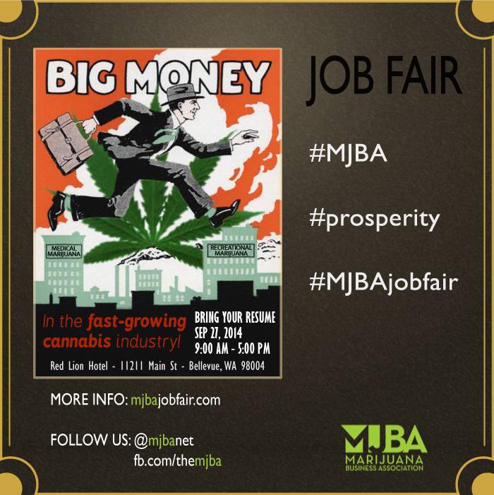 MJBA Cannabis Job Fair promotional campaign and on-site media